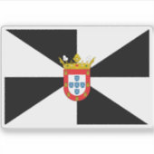Vlag van Ceuta Sticker (Voorkant)