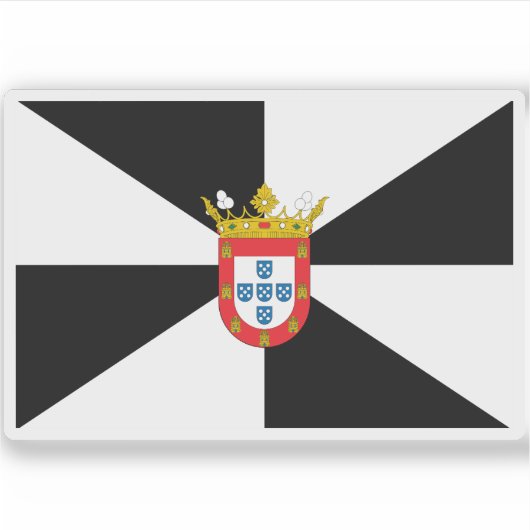 Vlag van Ceuta Sticker (Voorkant)