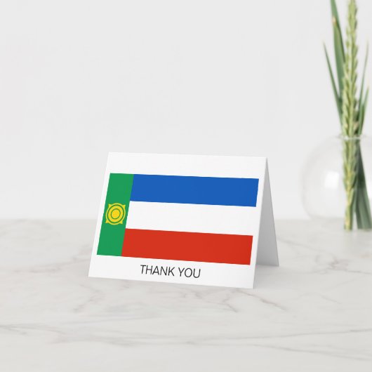 Vlag van Chakassië Bedankkaart (Voorkant)