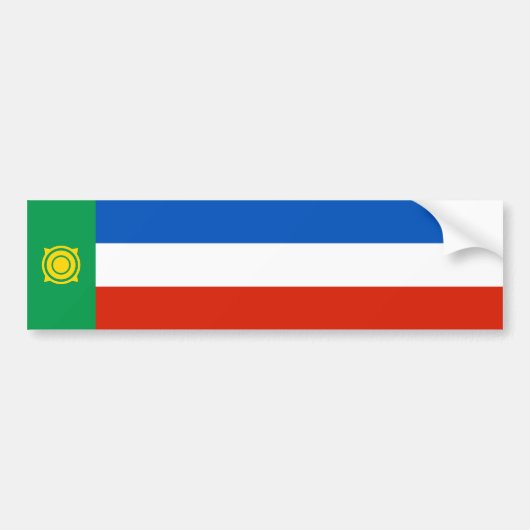 Vlag van Chakassië Bumpersticker (Voorkant)