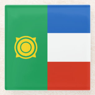 Vlag van Chakassië Glazen Onderzetter