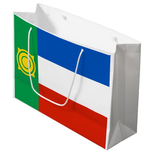 Vlag van Chakassië Groot Cadeauzakje (Voorkant Gekanteld)
