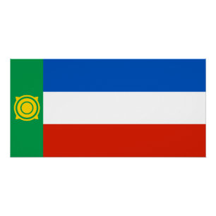 Vlag van Chakassië Perfect Poster