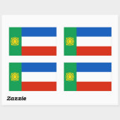 Vlag van Chakassië Rechthoekige Sticker (Vel)