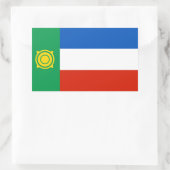 Vlag van Chakassië Rechthoekige Sticker (Tas)