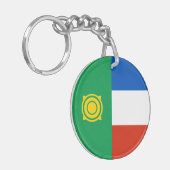 Vlag van Chakassië Sleutelhanger (Voorkant Links)