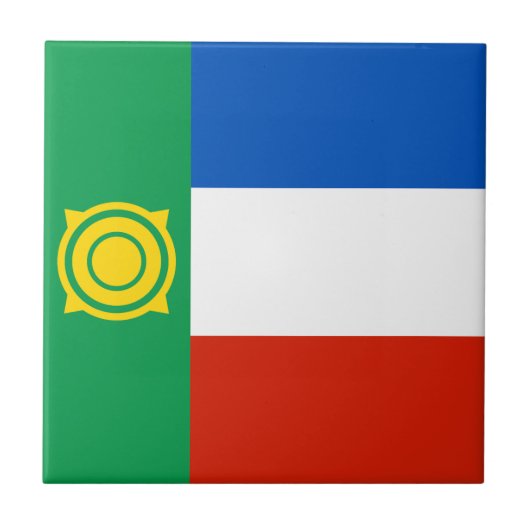 Vlag van Chakassië Tegeltje (Voorkant)