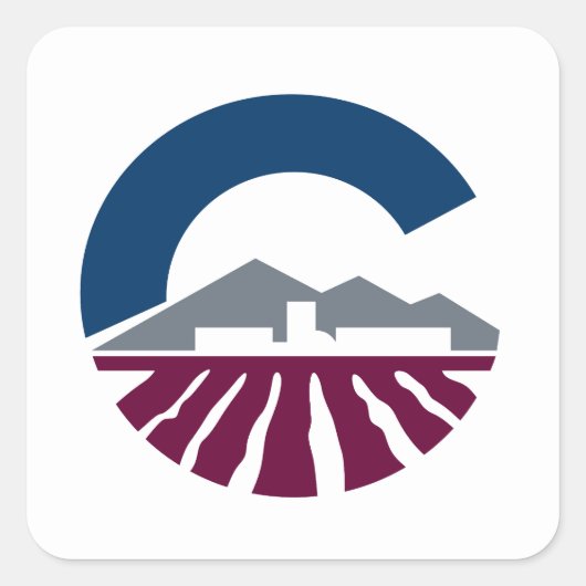 Vlag van Chandler, Arizona Vierkante Sticker (Voorkant)