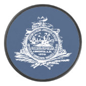 Vlag van Charleston, South Carolina Hockey Puck (Voorkant)