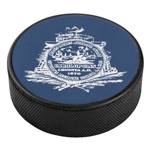 Vlag van Charleston, South Carolina Hockey Puck (3/4)