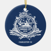 Vlag van Charleston, South Carolina Keramisch Ornament (Voorkant)