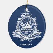 Vlag van Charleston, South Carolina Keramisch Ornament (Links)