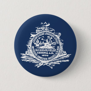 Vlag van Charleston, South Carolina Knop Ronde Button 5,7 Cm