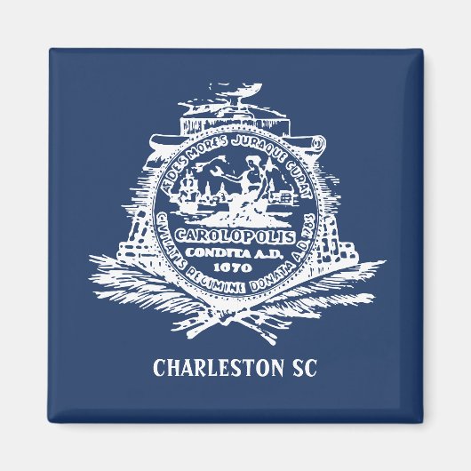 Vlag van Charleston, South Carolina Magneet (Voorkant)