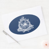 Vlag van Charleston, South Carolina Ovale Sticker (Envelop)