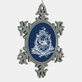Vlag van Charleston, South Carolina Snowflake Pewt Tin Sneeuwvlok Ornament (Links)
