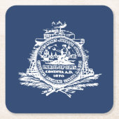 Vlag van Charleston, South Carolina Square Paper C Kartonnen Onderzetters (Voorkant)