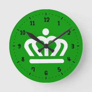 Vlag van Charlotte, North Carolina Clock Ronde Klok