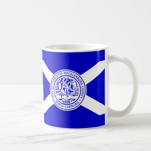 Vlag van Charlotte, North Carolina Koffiemok (Rechts)