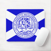 Vlag van Charlotte, North Carolina Muismat (Met muis)