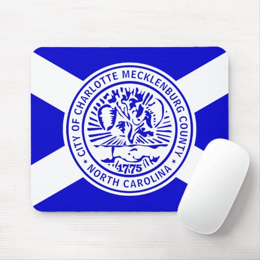 Vlag van Charlotte, North Carolina Muismat (Met muis)