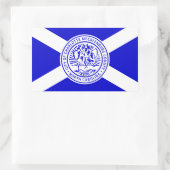 Vlag van Charlotte, North Carolina Rechthoekige Sticker (Tas)