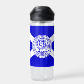 Vlag van Charlotte, North Carolina Waterfles (Achterkant)