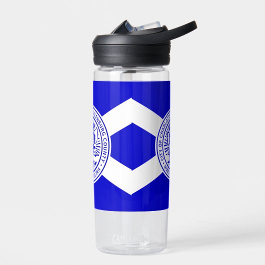 Vlag van Charlotte, North Carolina Waterfles (Links)