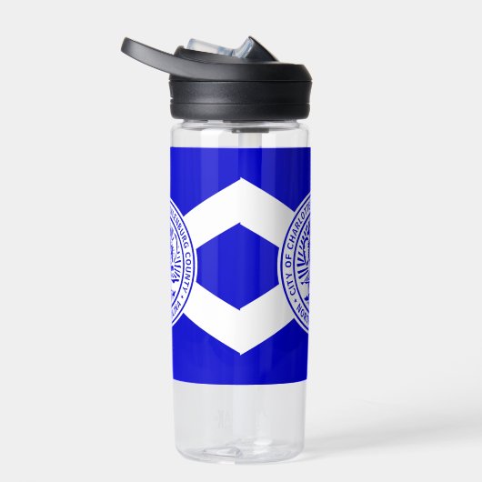 Vlag van Charlotte, North Carolina Waterfles (Rechts)