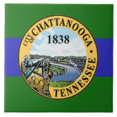 vlag van Chattanooga Tegeltje (Voorkant)