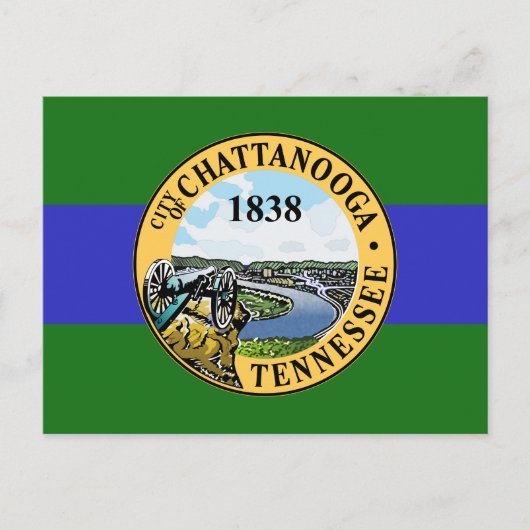 Vlag van Chattanooga, Tennessee Briefkaart (Voorkant)