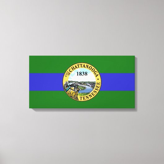 Vlag van Chattanooga (Tennessee) Canvas Afdruk (Voorkant)