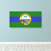 Vlag van Chattanooga (Tennessee) Canvas Afdruk (Insitu (Houten vloer))