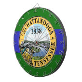 Vlag van Chattanooga (Tennessee) Dartbord (Voorkant Rechts)