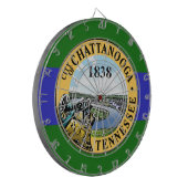 Vlag van Chattanooga (Tennessee) Dartbord (Voorkant Links)