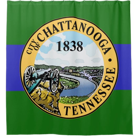 Vlag van Chattanooga (Tennessee) Douchegordijn (Voorkant)