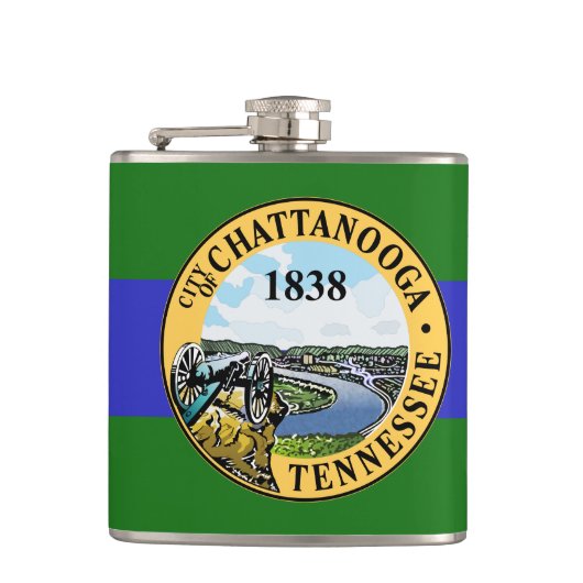 Vlag van Chattanooga, Tennessee Flask Heupfles (Voorkant)
