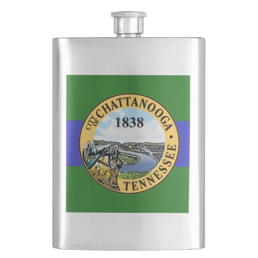 Vlag van Chattanooga, Tennessee Fles Flacon (Voorkant)