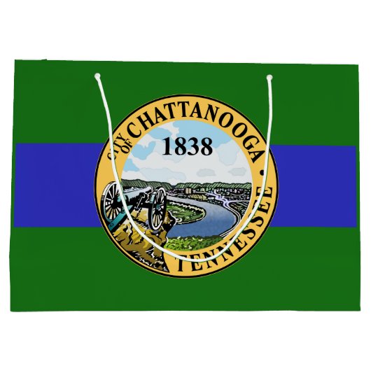 Vlag van Chattanooga, Tennessee Groot Cadeauzakje (Achterkant)