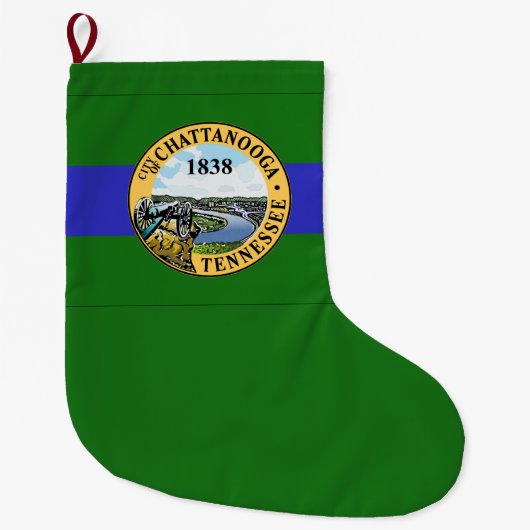 Vlag van Chattanooga (Tennessee) Grote Kerstsok (Voorkant)