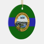 Vlag van Chattanooga (Tennessee) Keramisch Ornament (Rechts)