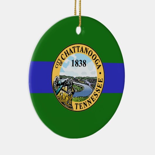 Vlag van Chattanooga (Tennessee) Keramisch Ornament (Rechts)
