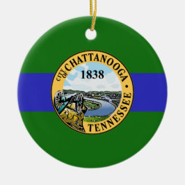 Vlag van Chattanooga (Tennessee) Keramisch Ornament