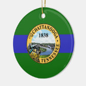 Vlag van Chattanooga (Tennessee) Keramisch Ornament (Links)