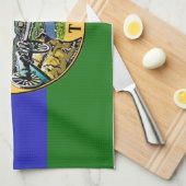 Vlag van Chattanooga, Tennessee Kitchen Towel Theedoek (Quarter Fold)