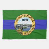 Vlag van Chattanooga, Tennessee Kitchen Towel Theedoek (Horizontaal)