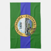 Vlag van Chattanooga, Tennessee Kitchen Towel Theedoek (Verticaal)