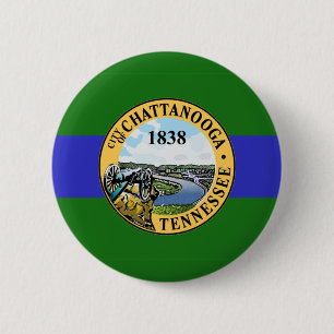 Vlag van Chattanooga, Tennessee-knop Ronde Button 5,7 Cm