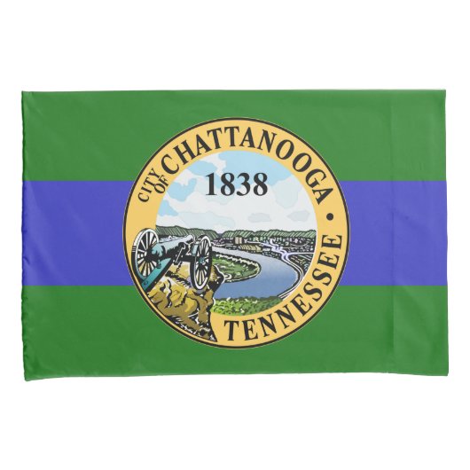Vlag van Chattanooga (Tennessee) Kussensloop (Voorkant-Rechts)