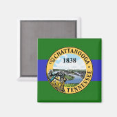 Vlag van Chattanooga (Tennessee) Magneet (Voorkant / Achterkant)